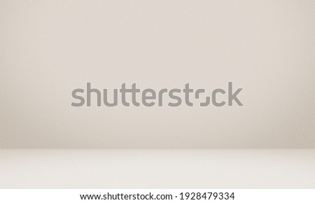 Empty brown cream color texture pattern cement wall studio background. Used for presenting cosmetic nature products for sale online. Royalty-Free Stock Photo #1928479334