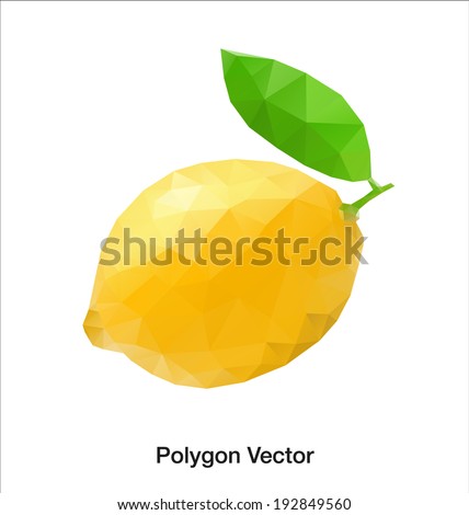  Lemon abstract polygon vector