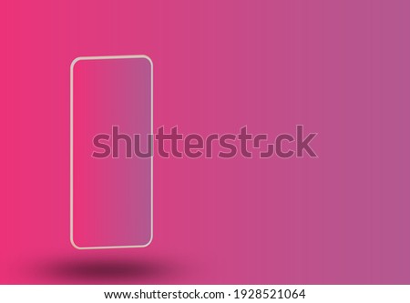 3d model of modern gadget smartphone on pink background