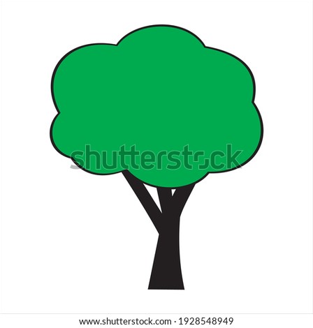 abstract stylized trees. Natural illustration.