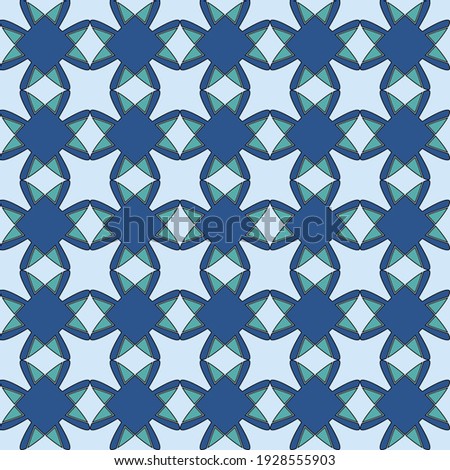 Seamless texture with geometric pattern. Vector mosaic color pattern with alternating decorative elements for printing, textiles, linoleum, tiles, wallpaper, packaging