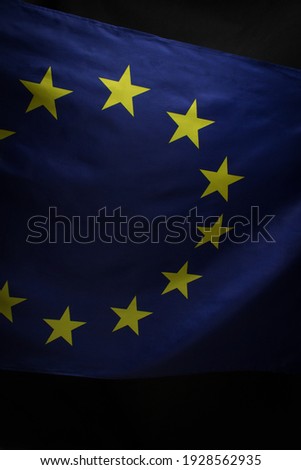 Waving colorful European Union flag