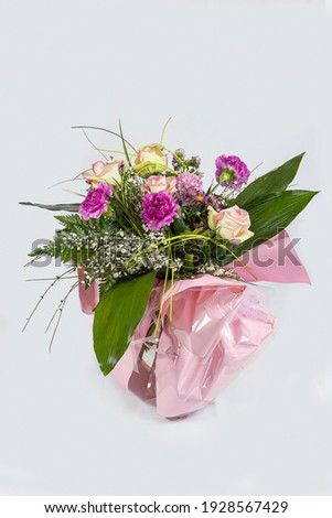  Floral composition on white background 