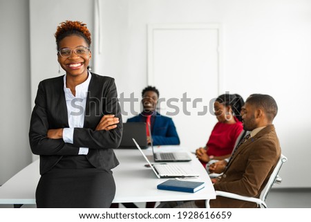 team of young african people in the office  Royalty-Free Stock Photo #1928616659