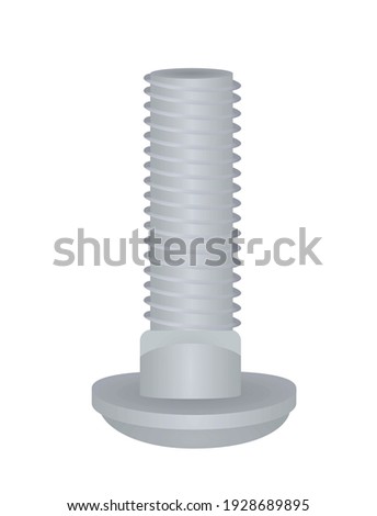 Metal screw bolt. vector illustration 