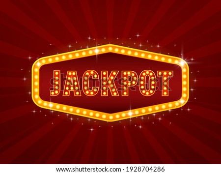 Flat jackpot light for game background design. Glow light effect. Vector background. Flat vector. Royalty-Free Stock Photo #1928704286