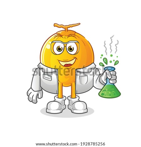 king coconut scientist character. cartoon mascot vector