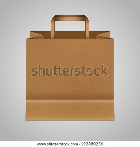 Textured blank paper bag for shopping in market