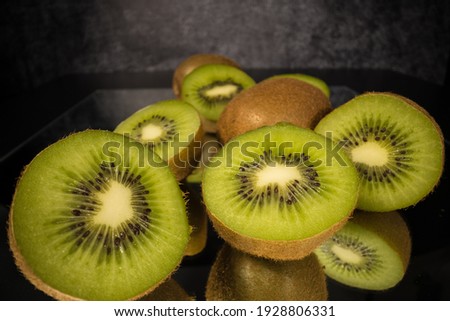 Kiwi fruits in close-up - very healthy - food photography