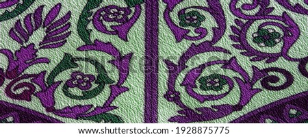 Silk fabric, royal monogram pattern, blue steel green brown on the fabric. your design will be imbued with the spirit of the Middle Ages. Textured background pattern