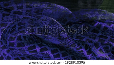 blue lace fabric, a combination of blue with black fabric. dark blue, sapphire, azure, Texture, background, pattern.
