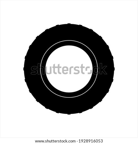tire icon isolated on white background. vector illustration
