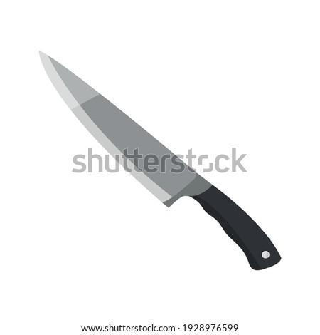 Kitchen knife icon Isolated on white background. Vector illustration in a flat style. Royalty-Free Stock Photo #1928976599