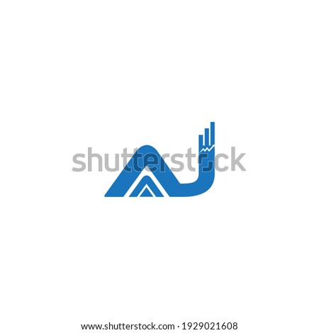 AAJ Unique abstract geometric vector logo design
