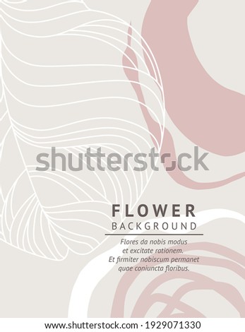 Abstract creative universal floral template. Applicable for notebook covers, planners, brochures, books, catalogs. social media post, AD,  banner, background, poster and other graphic design.