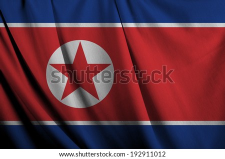 North Korea waving flag 
