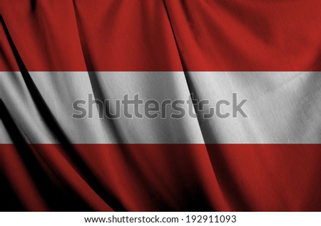 Waving colorful Austrian flag 