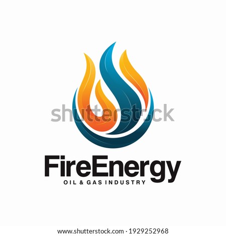 Fire Flame Element Vector Logo Design
