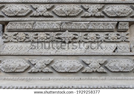 The beautiful pattern cement wall