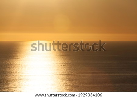 Sunset on the ocean in California
