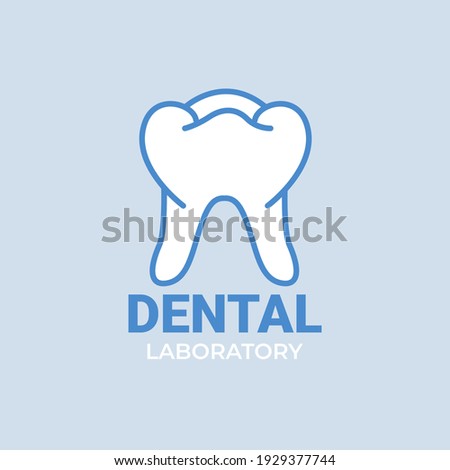 White tooth vector logo for dental clinic. Dental laboratory logo isolated on white background.