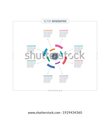 round, central infographic template. eight option information template