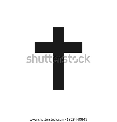 Christian religion cross symbol icon. 