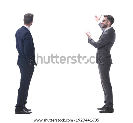 rear view. two businessmen looking at copy space Royalty-Free Stock Photo #1929441605
