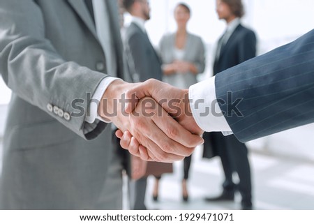 closeup.reliable handshake of business partners Royalty-Free Stock Photo #1929471071