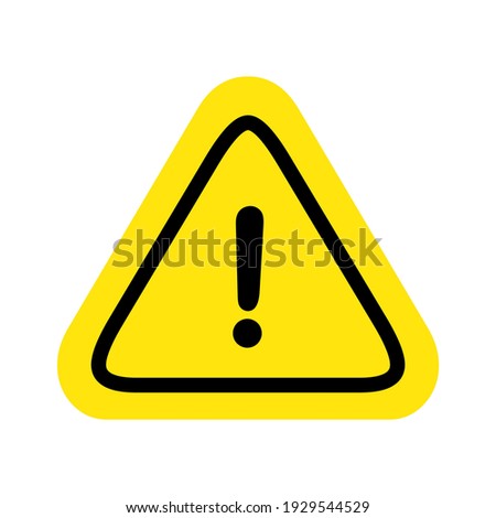 caution warning sign sticker editable Royalty-Free Stock Photo #1929544529