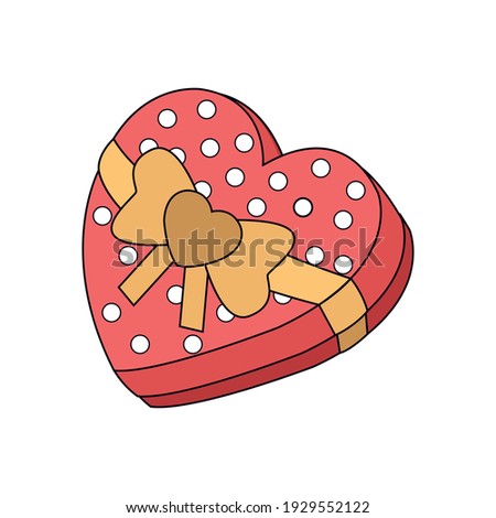 Isolated valentines gift box. Valentines day - Vector illustration