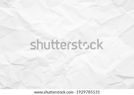 Clean white paper, wrinkled, abstract background. Royalty-Free Stock Photo #1929785531