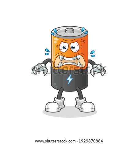 battery monster vector. cartoon character