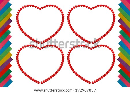Cards with heart shape