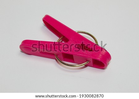 Colorful clothespin with white background