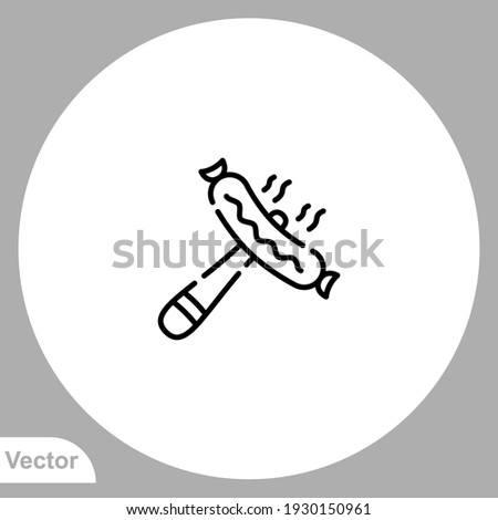 Sausage icon sign vector,Symbol, logo illustration for web and mobile