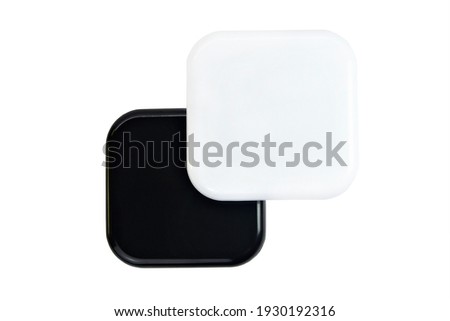 square black and white boll isolate