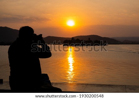 Silhouette captured at Udaipur Rajasthan India.