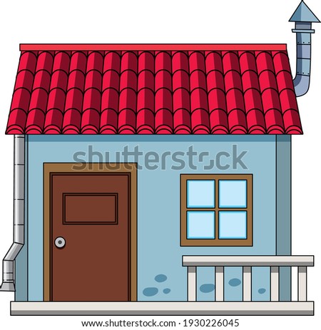 House in cartoon style isolated illustration