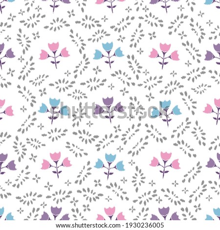 Seamless abstract pattern with the image of flowers
