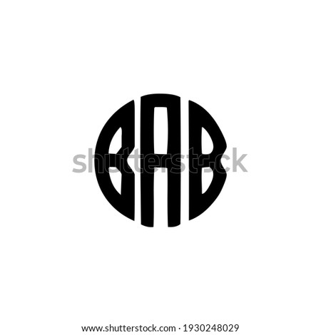 BAB Unique abstract geometric vector logo design
