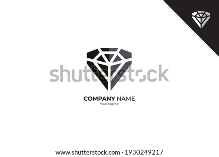 Geometric Diamond Logo, This geometric logo of a diamond for businesses related with fashion, investments, finance, Technology, etc.