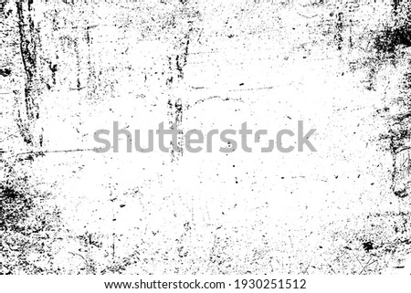 Old broken sanded aged painted facade of rusty smudged daub grime. Rough edges wrinkled plaster of uneven wall.Cracked chipped messy falling stucco. Dirty textured flaking shabby vintage for 3D design Royalty-Free Stock Photo #1930251512