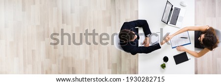 Job Recruitment. Recruiting And Hiring Overhead View Royalty-Free Stock Photo #1930282715