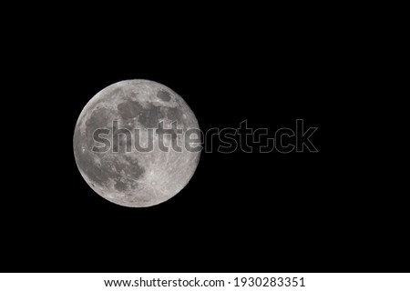 Full Moon Picture on Black Background