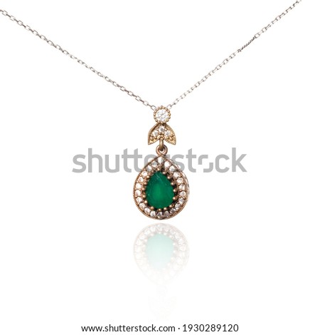 sterling silver women necklace 925 Royalty-Free Stock Photo #1930289120
