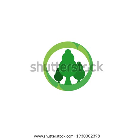 Vector illustration of a tree shape 
Suitable for use as logos, icons, etc