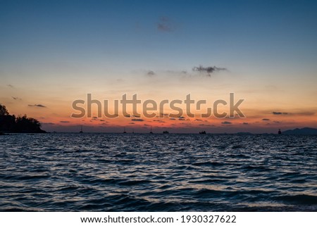 ฺBeautiful background photo of sea scape in the famous Koh LiPe Thailand