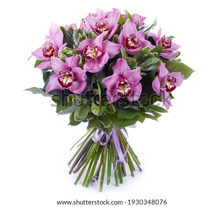 wedding bouquet  isolated on white. Fresh, lush bouquet of colorful flowers Royalty-Free Stock Photo #1930348076