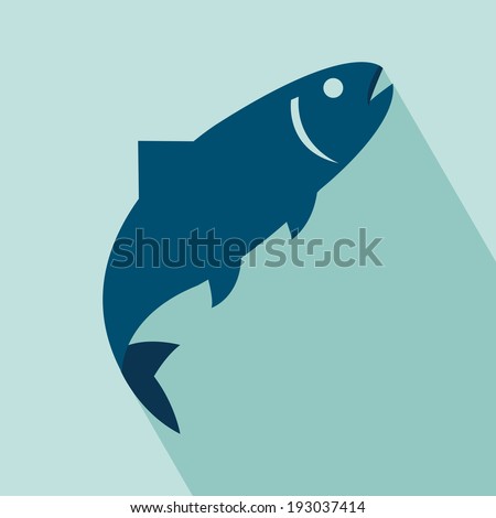 Fish Icon. EPS 10 vector illustration for design. Elements for design.